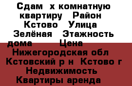 Сдам 2х комнатную квартиру › Район ­ Кстово › Улица ­ Зелёная › Этажность дома ­ 10 › Цена ­ 15 000 - Нижегородская обл., Кстовский р-н, Кстово г. Недвижимость » Квартиры аренда   